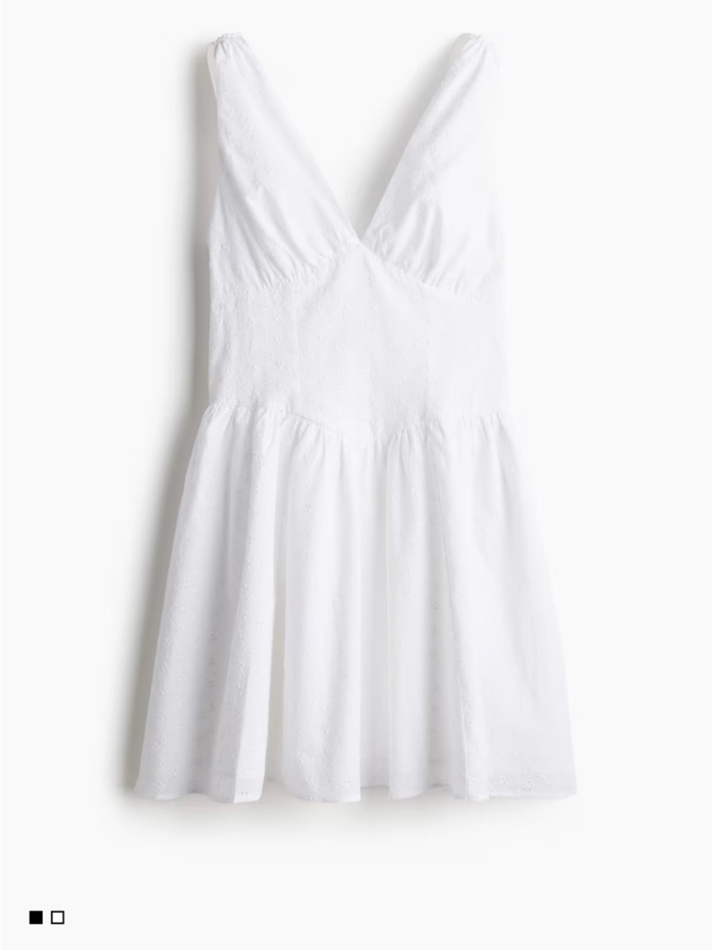 NWithout TagH& M White Sleeveless V-Neck Eyelet Sundress